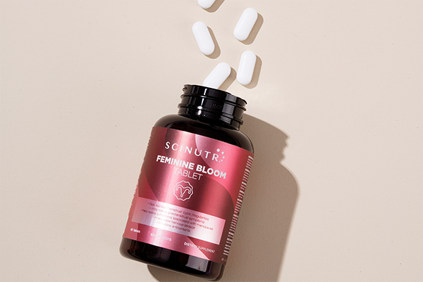 SCINUTR product bottle surrounded by pills